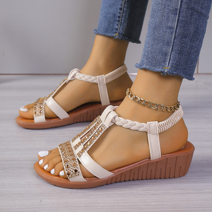 Bohemian wedge sandalen | Bella