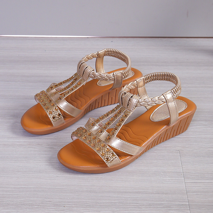 Bohemian wedge sandalen | Bella