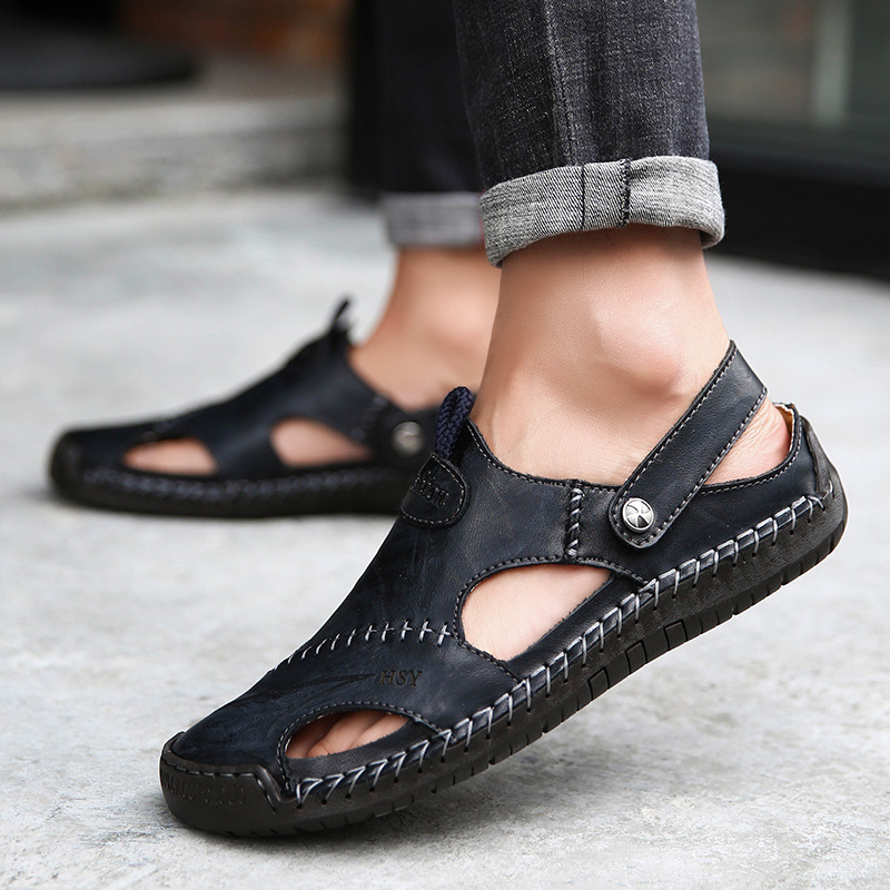 Comfortabele leren sandalen