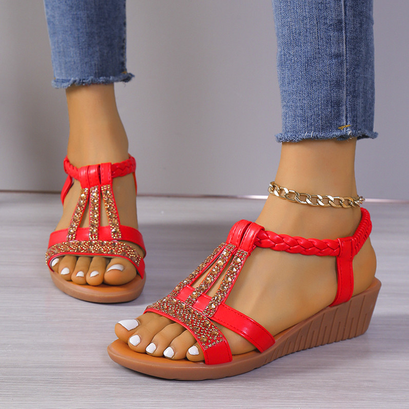 Bohemian wedge sandalen | Bella