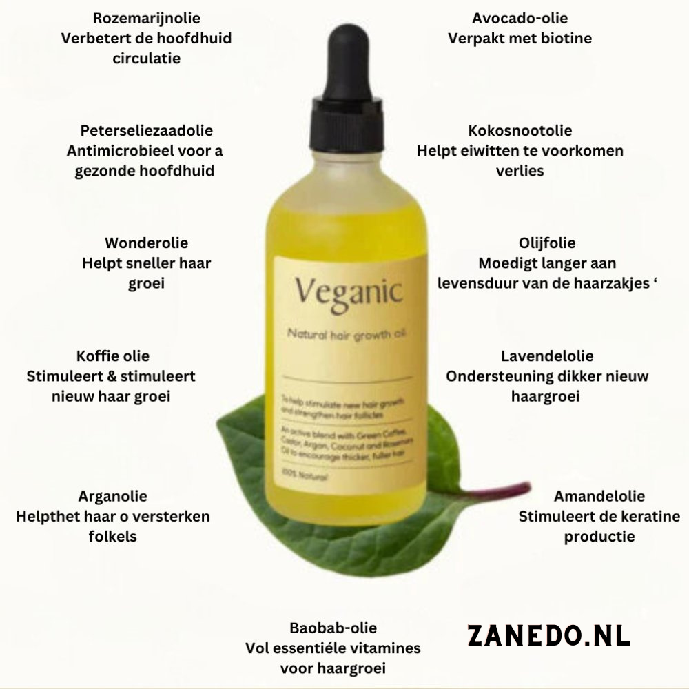 Natuurlijke haargroei olie - Veganic